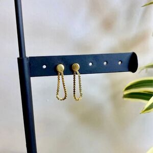Retro Gold Chain Dangly Earrings‎